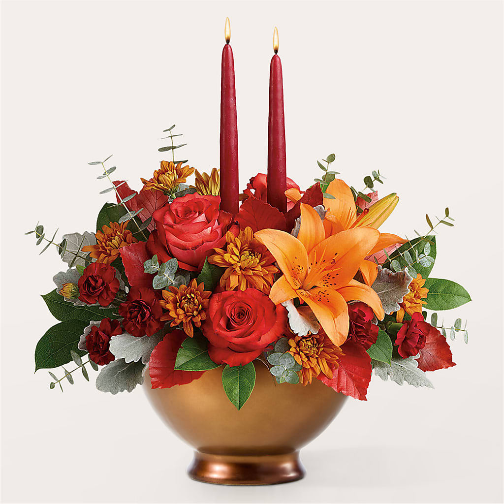 Fruits of Fall Centerpiece –  Flowers By Helen, Forsyth GA