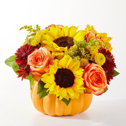 Golden Gourd Pumpkin Bouquet –  Flowers By Helen, Forsyth GA