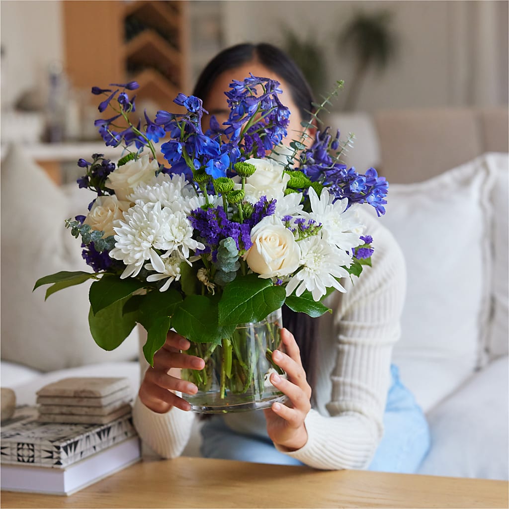 Cerulean Waves Bouquet –  Flowers By Helen, Forsyth GA