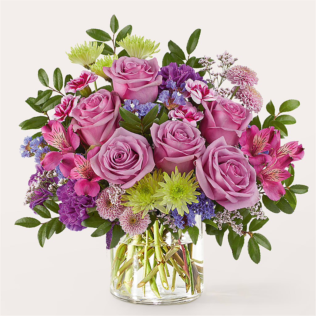 Glass Half Full Bouquet –  Flowers By Helen, Forsyth GA