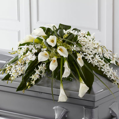 Angel Wings Casket Spray –  Flowers By Helen, Forsyth GA