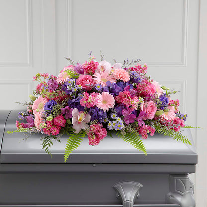 Glorious Garden Casket Spray –  Flowers By Helen, Forsyth GA