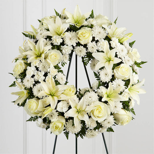 Treasured Tribute Wreath –  Flowers By Helen, Forsyth GA