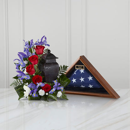 Patriotic Tribute Arrangement –  Flowers By Helen, Forsyth GA