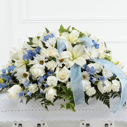 Tender Treasure Casket Spray –  Flowers By Helen, Forsyth GA