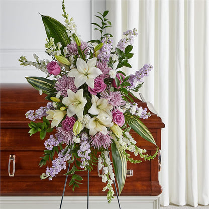 Grateful Hearts Standing Spray –  Flowers By Helen, Forsyth GA