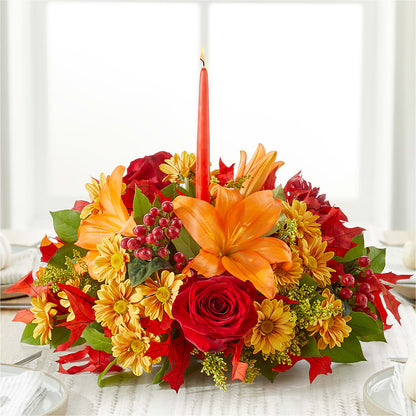 Autumn's Embrace Centerpiece –  Flowers By Helen, Forsyth GA