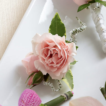 Pink Spray Rose Boutonniere –  Flowers By Helen, Forsyth GA