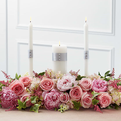 Worldwide Romance Unity Candle Arrangement –  Flowers By Helen, Forsyth GA