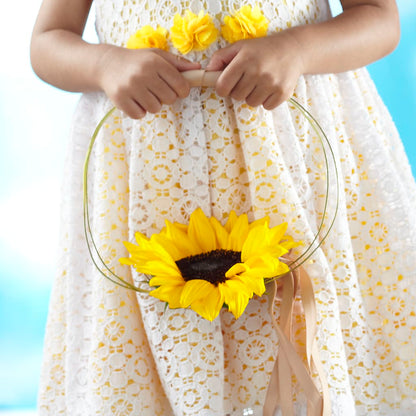 Sweet Sunshine Flower Girl Bouquet –  Flowers By Helen, Forsyth GA