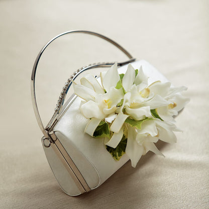 White Purse Decor –  Flowers By Helen, Forsyth GA